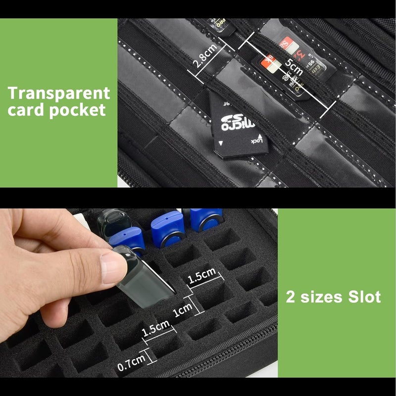 ALKOO USB Flash Drive Case, SD Card & Memory Stick & Thumb Drives Pouch for SanDisk, for Samsung, Hard Shell Protective Storage Organizer - for IT Admins, Photographers & Film Crews - Box Only- (Black) - Image 3